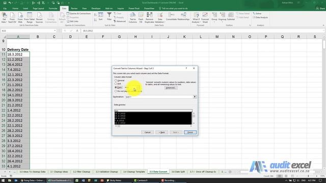 DD.MM.YYYY to YYYY/MM/DD for Excel dates смотреть онлайн