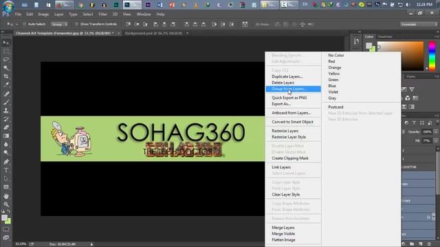 YouTube Channel Art - Easily Make a YouTube Banner/Cover with Photoshop смотреть онлайн