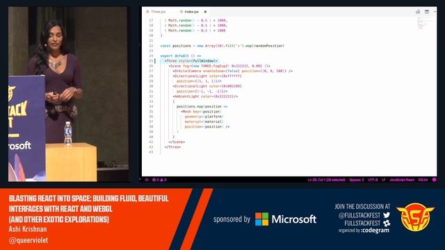 Blasting React into Space: Building fluid interface swith React and WebGL (Ashi Krishnan) смотреть онлайн