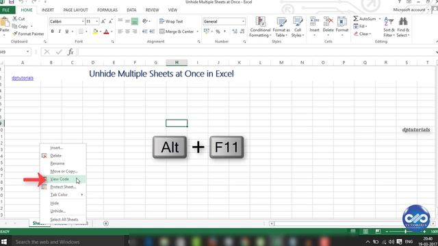 Excel Tricks : How To Unhide Multiple Sheets In Excel Quickly || MS Excel || dptutorials смотреть онлайн