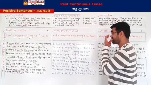 Past Continuous Tense | ચાલુ ભૂતકાળ | Uses - Key words | Structures - Examples | Jayraj Sir смотреть онлайн