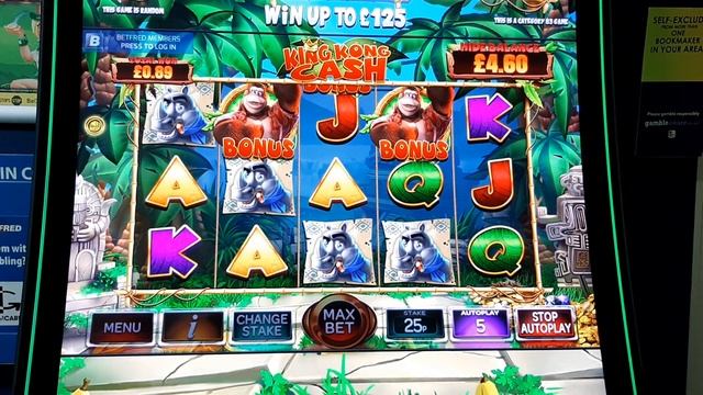 £10 in King Kong Cash slot machine 25p Spins смотреть онлайн