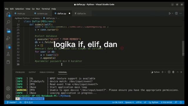 Membuat Aplikasi Android | Tutorial Python If elif else insert data ke sqlite menggunakan GUI kivym смотреть онлайн