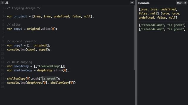 Copying Arrays (deep and shallow) - Beau teaches JavaScript смотреть онлайн