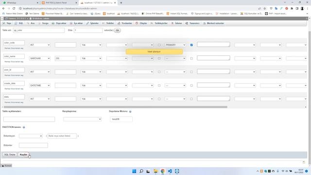 Php Admin Panel D35 Ürünler Tablo Yapısı Oluşturma смотреть онлайн