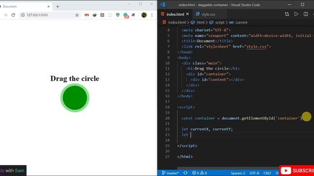 Easiest way to create a draggable container using Vanilla JS | HTML, CSS, and Vanilla JS | Draggabl смотреть онлайн