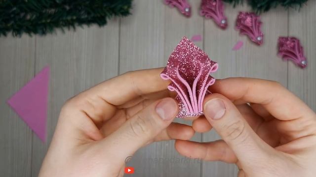 ❄ СНЕЖИНКА ДЛЯ НОВОГО ГОДА ❄ Новогоднее украшение из фоамирана DIY ❄ смотреть онлайн
