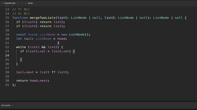 Merge Two Sorted Lists - Leet Code 21 - TypeScript смотреть онлайн