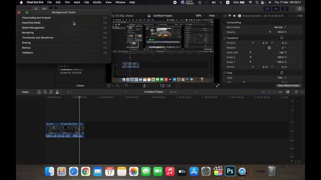How To View Background Tasks On Final Cut Pro