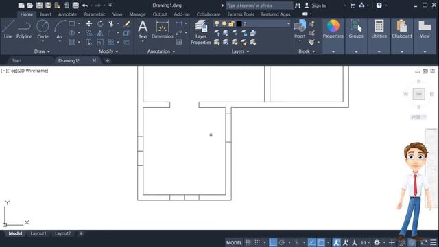 Autocad 2021 How to create a Floor Plan смотреть онлайн