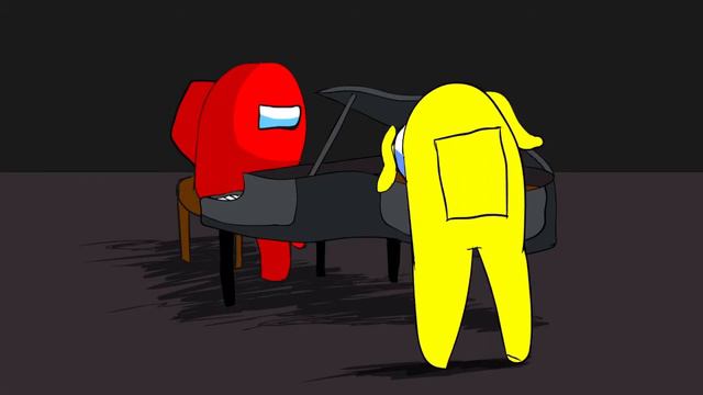 AMONG US BUT IMPOSTER PLAYING PIANO MUSIC (CARTOON ANIMATION VIDEO) смотреть онлайн