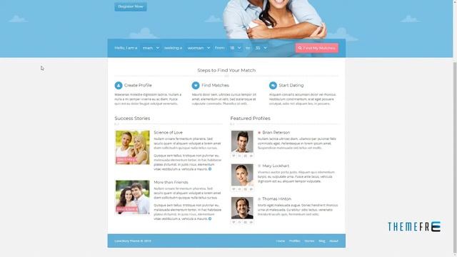 LoveStory - Dating WordPress Theme Trevor Allyn смотреть онлайн