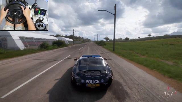 MERCEDES-BENZ SLS AMG police car Forza Horizon 5 4K highest quality steering wheel car game смотреть онлайн