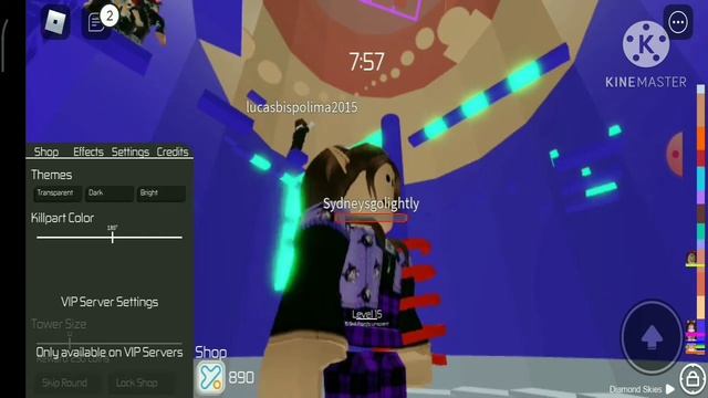 как поменять цвет лазера в Tower Of Hell ??