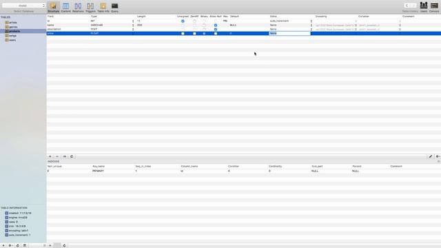 creating database tables in sequel pro смотреть онлайн