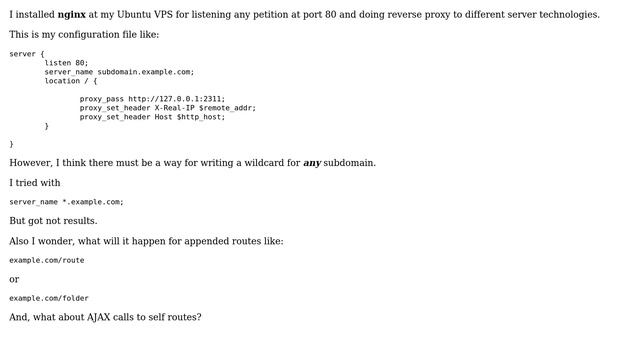 DevOps & SysAdmins: How can I set up nginx reverse proxy for any subdomains? смотреть онлайн