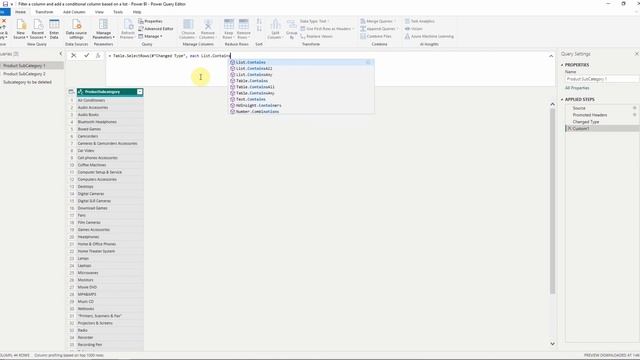 Filter and add a conditional column based on a list in Power Query смотреть онлайн