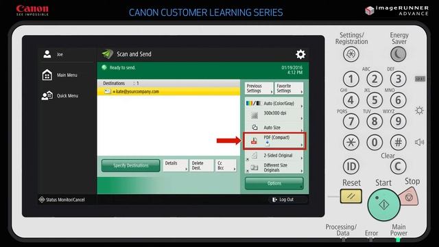 Canon iR ADVANCE - How To Scan To Word смотреть онлайн