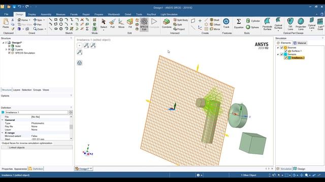Optical simulation with ANSYS SPEOS - basics direct ray tracing смотреть онлайн