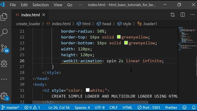 Create A Pure CSS Loader - Optimized Spinners for Web | Simple and multi colour loader | dscode смотреть онлайн