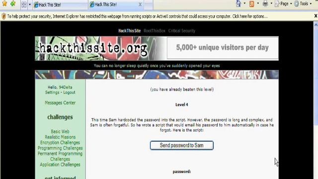 Hackthissite.org Level 1-5 смотреть онлайн
