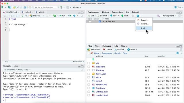 Week 2: Git discard changes with RStudio and shell смотреть онлайн