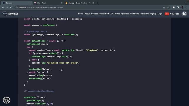 Build Blogging Website with Reactjs & firebase | Get Blog Data on BlogInfo Page #9 смотреть онлайн
