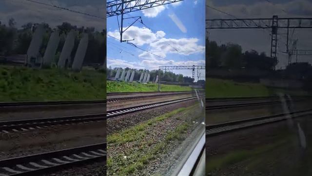 Москва - Сколково, Белорусское направление из окна ЭП2Д смотреть онлайн