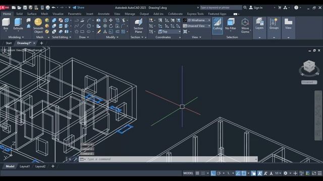 AutoCAD 2023 3D tutorial for beginners || AutoCAD House Design (3D) || AutoCAD 2D to 3D conversion смотреть онлайн