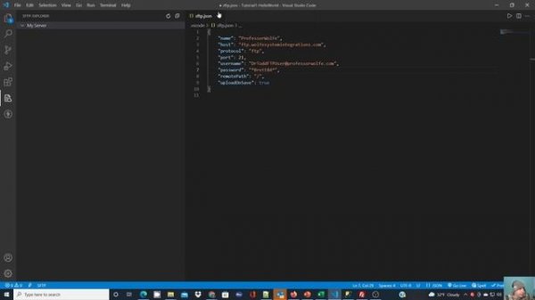 Visual Studio Code Tutorial (VSCode: How to FTP/SFTP files to a webserver.