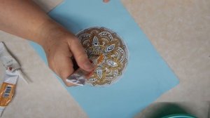 Блюдце. Точечная роспись.