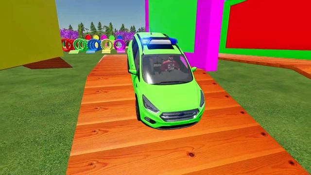 TRANSPORTING POLICE FORD KUGA WITH MERCEDES TRUCKS! Farming Simulator 22 смотреть онлайн