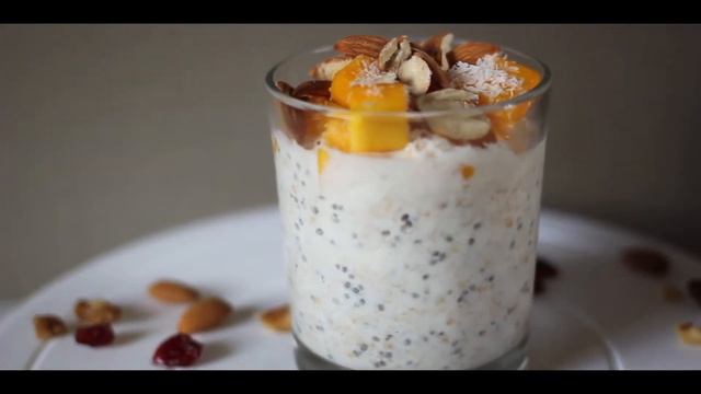 Overnight oats recipe | Easy healthy recipes | Oats for breakfast | смотреть онлайн