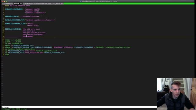 Handmade Hero Mac Platform Layer Day 021, Custom Clang Compiler Warning Flags смотреть онлайн