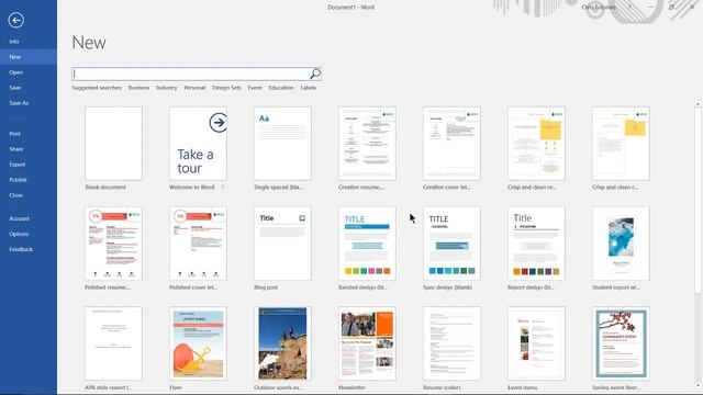 Create a New Blank or Template Document | Part 1 | Microsoft Word 2016 Tutorial for Beginners смотреть онлайн
