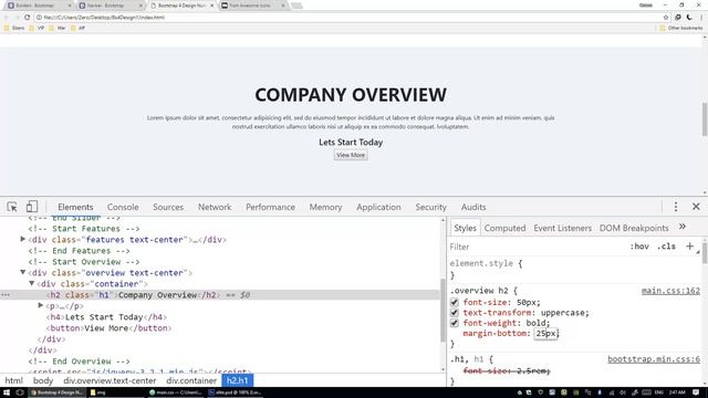 Bootstrap 4 Theme 1 in Arabic #10 - Create Company Overview Section смотреть онлайн