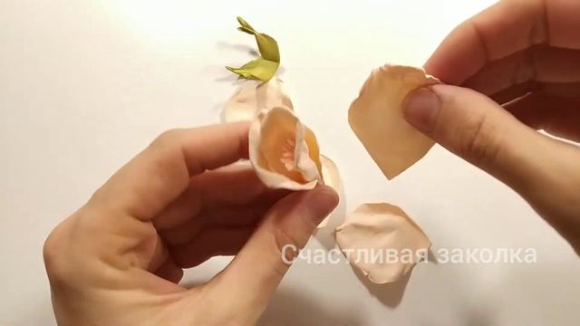 Счастливая повязка на голову с розами без молдов из фоамирана. смотреть онлайн