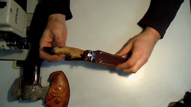 Работа с кожей,ножны для ножа и топора. смотреть онлайн