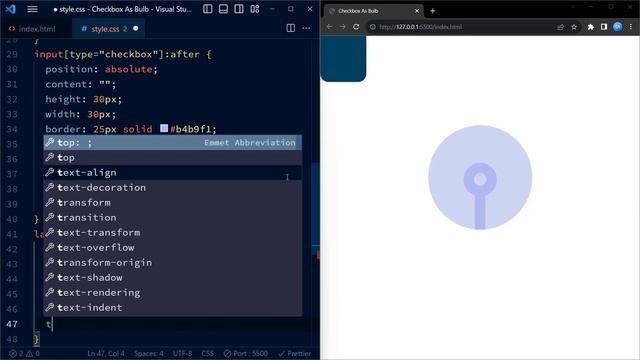 Checkbox As A Working Bulb With Only CSS смотреть онлайн