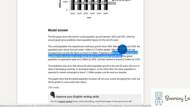 ielts writing task 1, world population growth #writingtask1 #ielts #toefl #writingtips смотреть онлайн