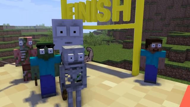 Monster Minecraft : Evil Big Baby Attacking Herobrine School - Minecraft Animation