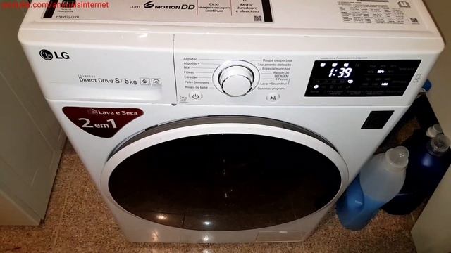 LG Washer Dryer Inverter Direct Drive 8/5 Kg F4J6TM0W: Cotton Programme