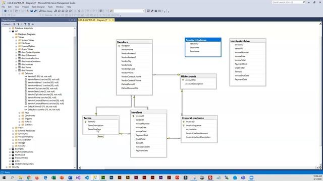 SSMS database diagrams смотреть онлайн