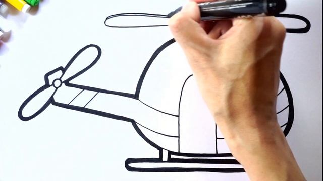 Как нарисовать вертолет | рисунок для детей | cómo dibujar un helicóptero | how to draw a helicopte смотреть онлайн