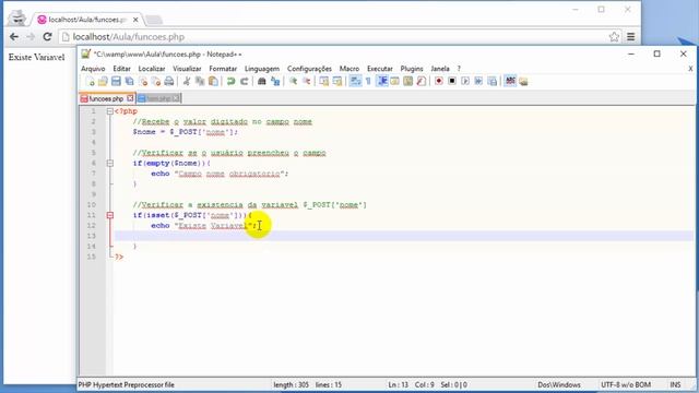 Como usar função EMPTY e ISSET no PHP смотреть онлайн