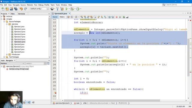 67 . Curso de Java II Arreglos II Ejercicio - Buscar un elemento en un arreglo смотреть онлайн