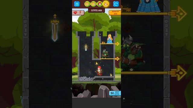 hero rescue puzzle gameing//pull the pin gameplay//save princess//Android iOS game смотреть онлайн
