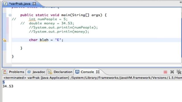 Java Screencast Tutorial 3 - Variables смотреть онлайн