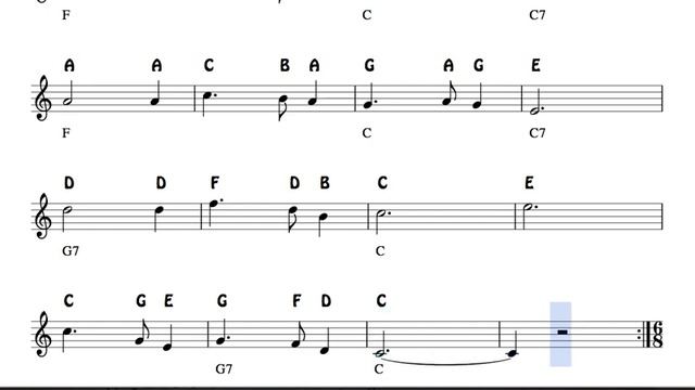 Silent Night Christmas Notes Sheet Music for Flute Violin Oboe Voice Easy Carol Song Silent Night смотреть онлайн