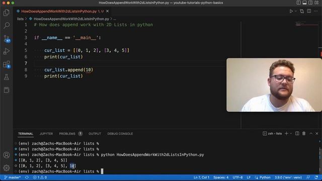 How Does Append Work With 2d Lists In Python смотреть онлайн